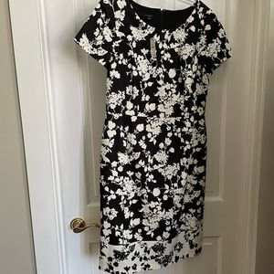 Talbots black floral dress